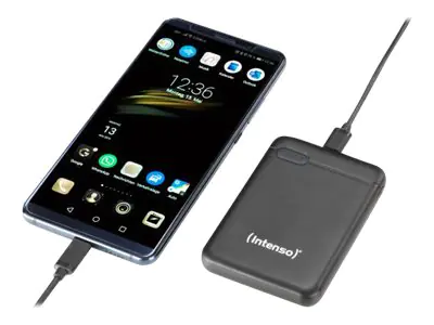 Intenso XS10000 - Powerbank - 10000 mAh - 3.1 A - 2 Ausgabeanschlussstellen (USB, 24 pin USB-C) - Schwarz