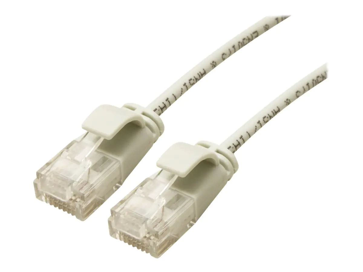 Roline Green - Patch-Kabel - RJ-45 (M) zu RJ-45 (M) - 2 m - UTP - CAT 6a - halogenfrei, geformt, ohne Haken, verseilt - Grau