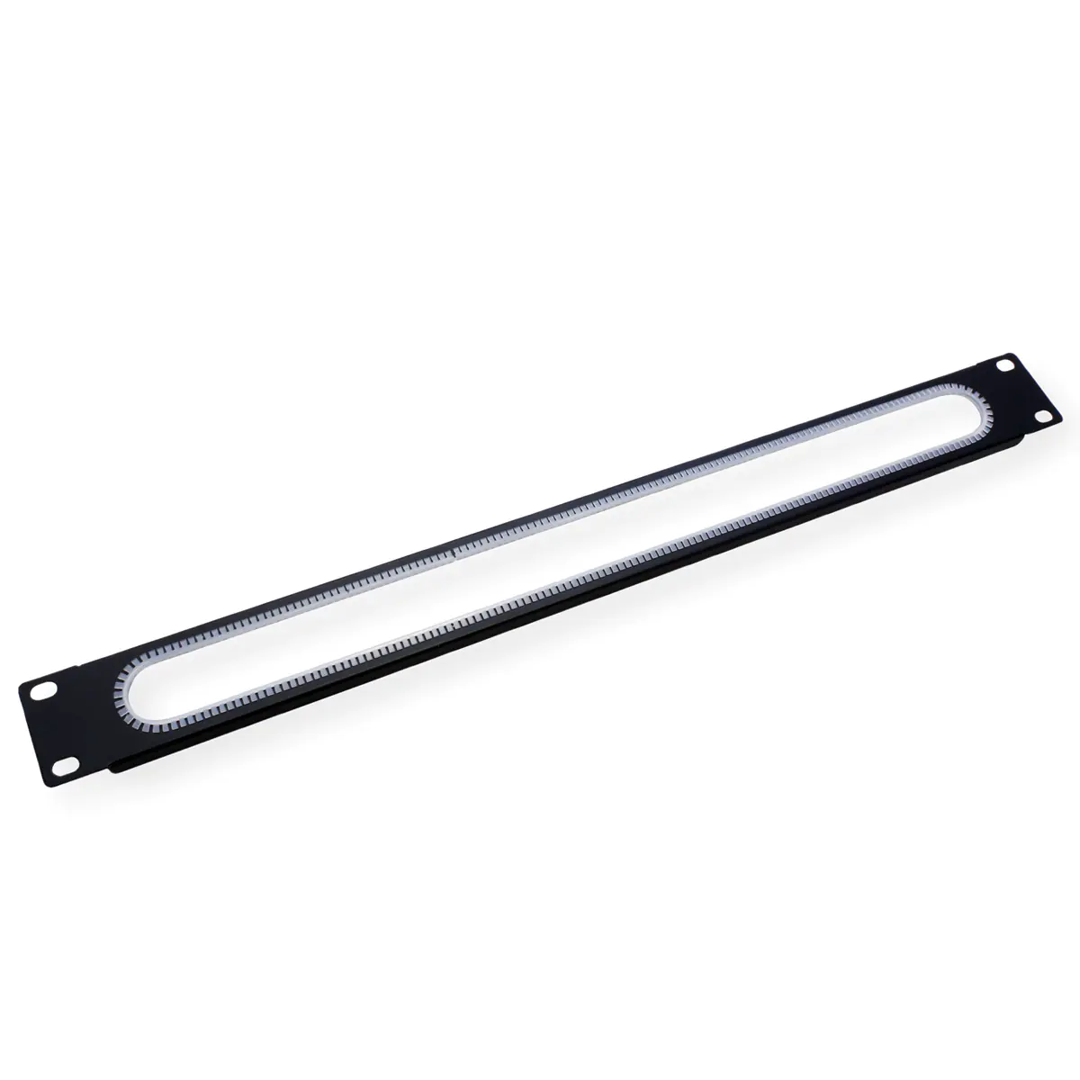 VALUE Kabeleingangsplatte für Rack - mit Kantenschutz - Jet Black, RAL 9005 - 1U - 48.3 cm (19") 26.99.0333