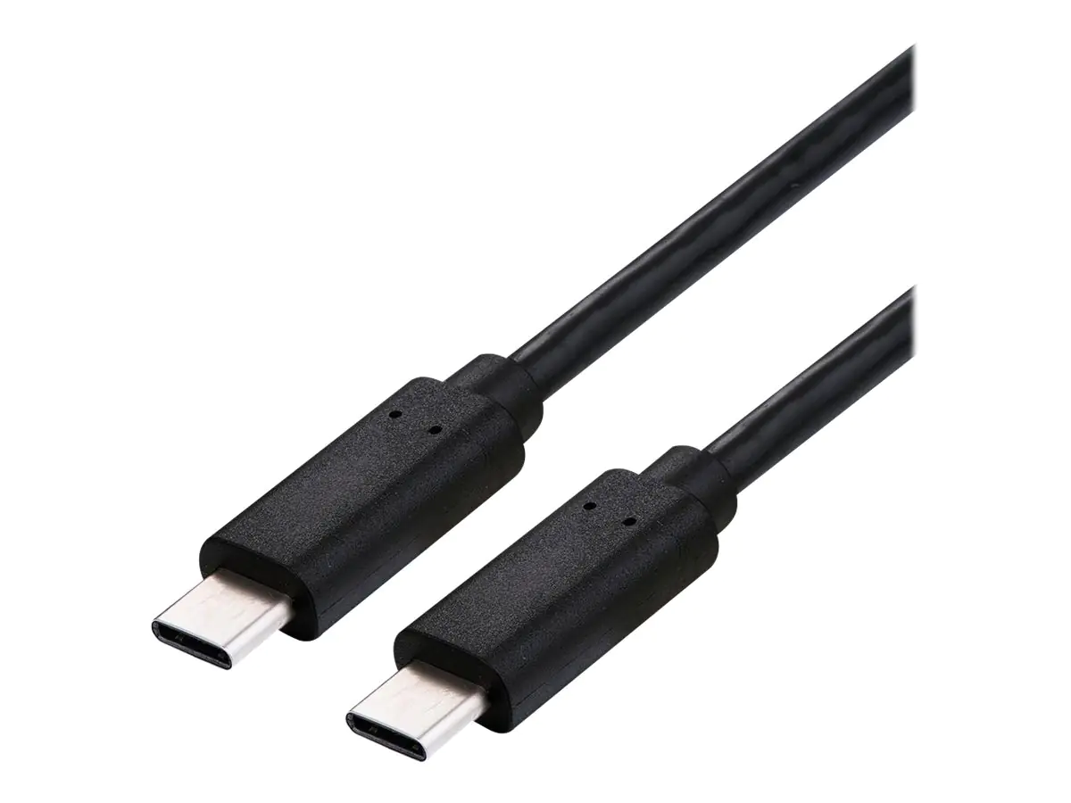 Roline - USB-Kabel - 24 pin USB-C (M) zu 24 pin USB-C (M) - USB4 Gen3x2 - 20 V - 5 A - 1 m - USB-Stromversorgung (100 W) - Schwarz