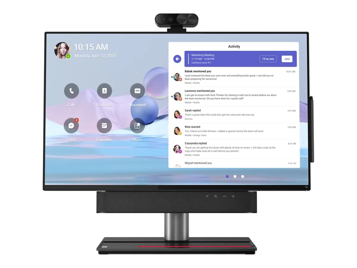 Lenovo ThinkSmart View Plus - Kit für Videokonferenzen (camera, Rechensystem, Viewplus Stylus) - mit 3 Jahre Lenovo Premier Support + 1 Jahr Wartung - Schwarz