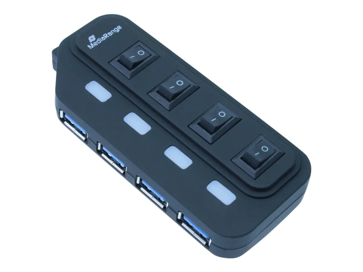 MediaRange MRCS504 - Hub - 4 x SuperSpeed USB 3.0 - Desktop