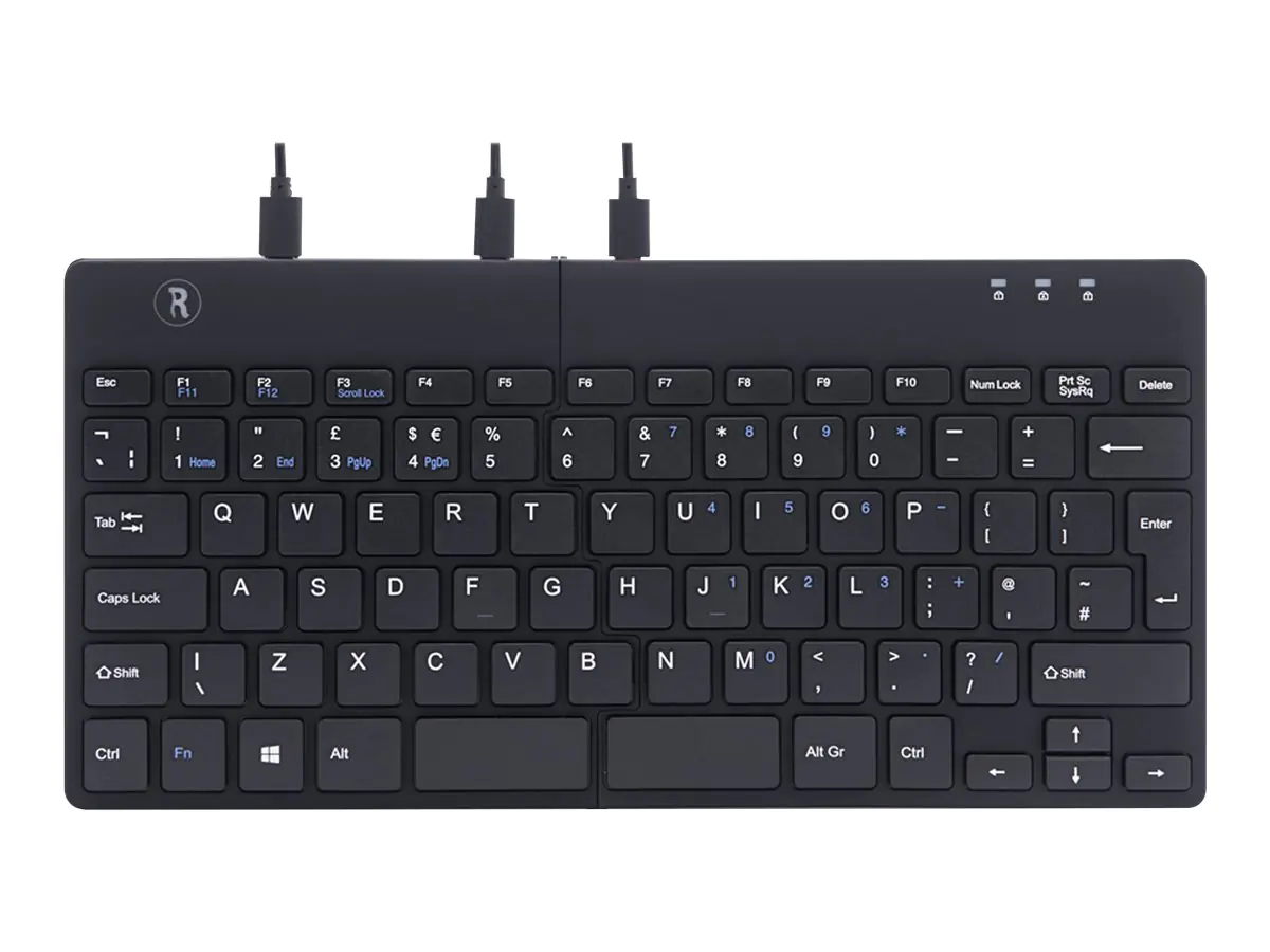 R-Go Split Ergonomische Tastatur, QWERTY (UK), schwarz, drahtgebundenen - Tastatur - USB - QWERTY - GB - Schwarz