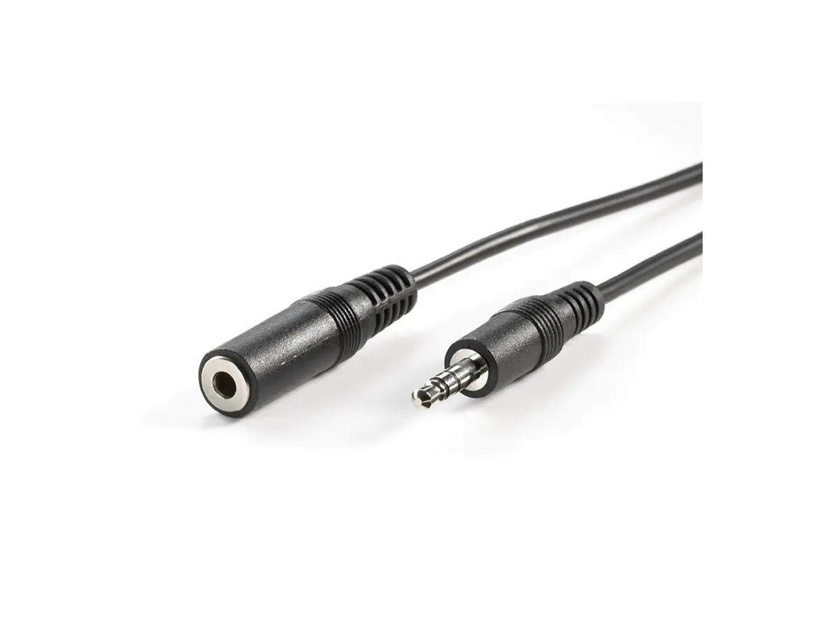 Secomp VALUE - Audioverlängerungskabel - Stereo Mini-Klinkenstecker männlich zu Stereo Mini-Klinkenstecker weiblich - 5 m - abgeschirmt - Schwarz