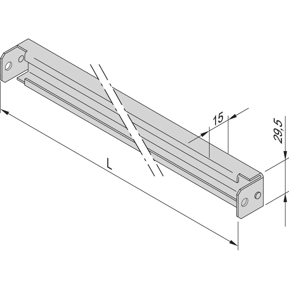 SCHROFF C-RAIL FOR 800MM (2X)