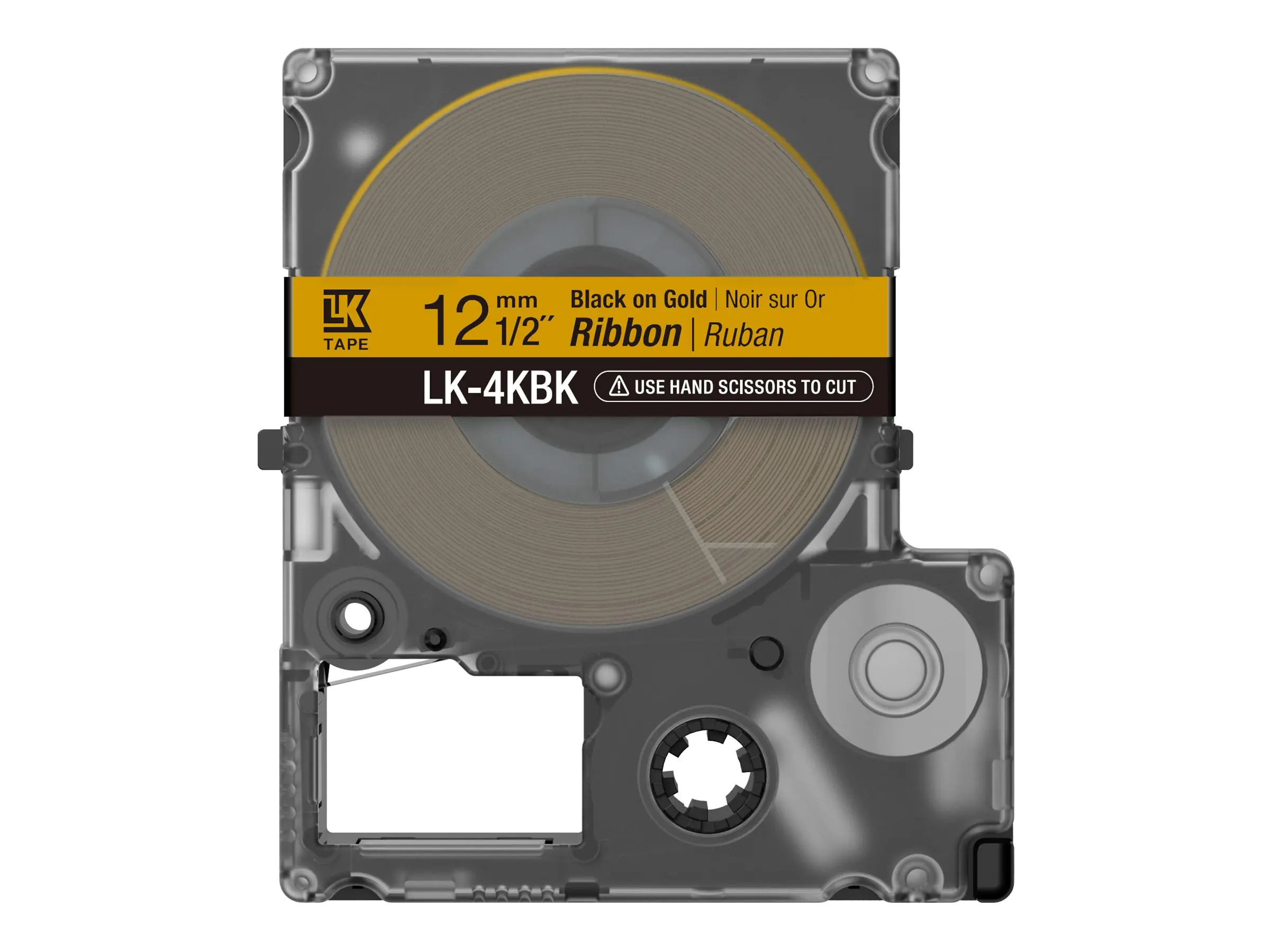 Epson LabelWorks LK-4KBK - Schwarz auf Gold - Rolle (1,2 cm x 5 m) C53S654001