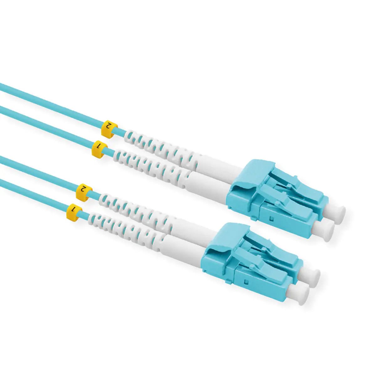 VALUE - Patch-Kabel - LC Multi-Mode (M) zu LC Multi-Mode (M) - 0.5 m - Glasfaser - Duplex - 50/125 Mikrometer - OM3 - halogenfrei - Türkis