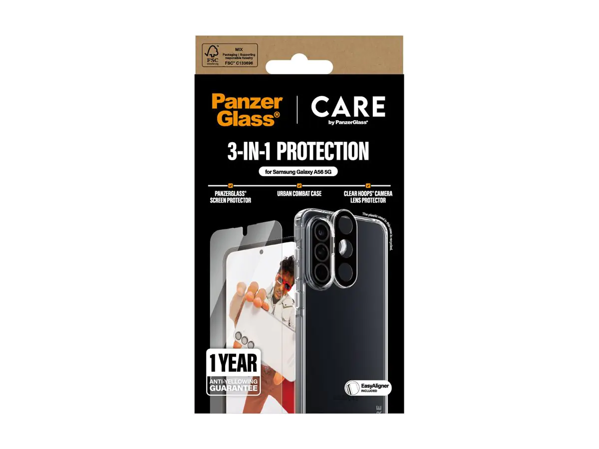 PanzerGlass CARE by PanzerGlass - 3-in-1 Schutzpacket - Schutzhülle hintere Abdeckung für M
