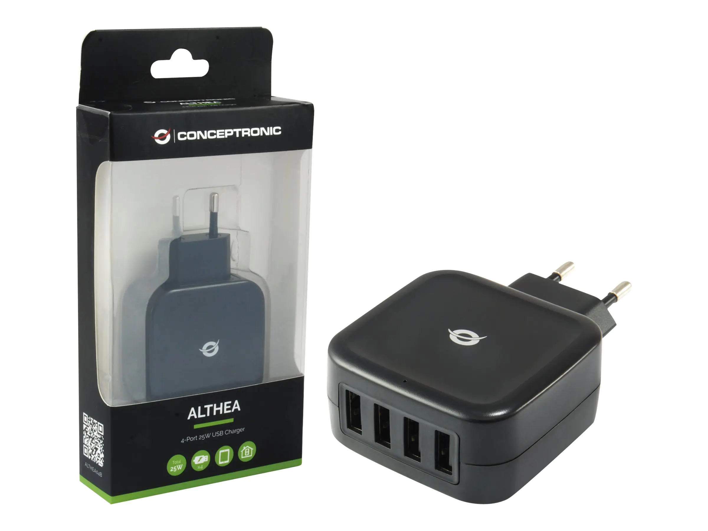 Conceptronic ALTHEA - Netzteil - 25 Watt - 5 A - 4 Ausgabeanschlussstellen (USB)
