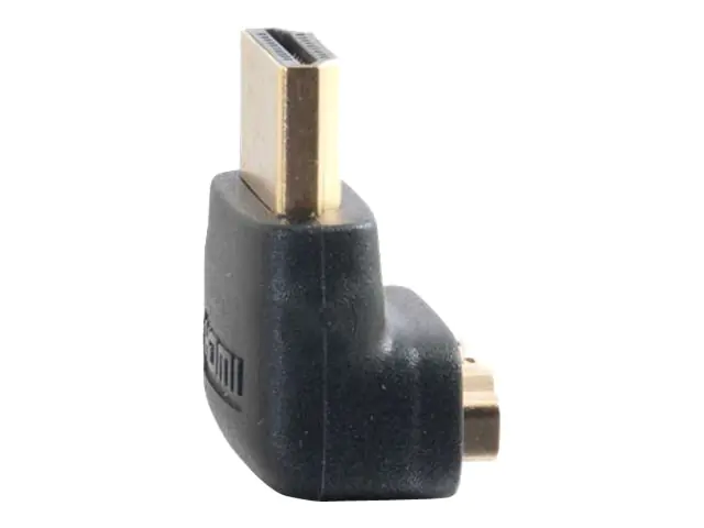 C2G 90° Down Adapter - HDMI-Adapter - HDMI männlich zu HDMI weiblich - Schwarz - 90° Stecker