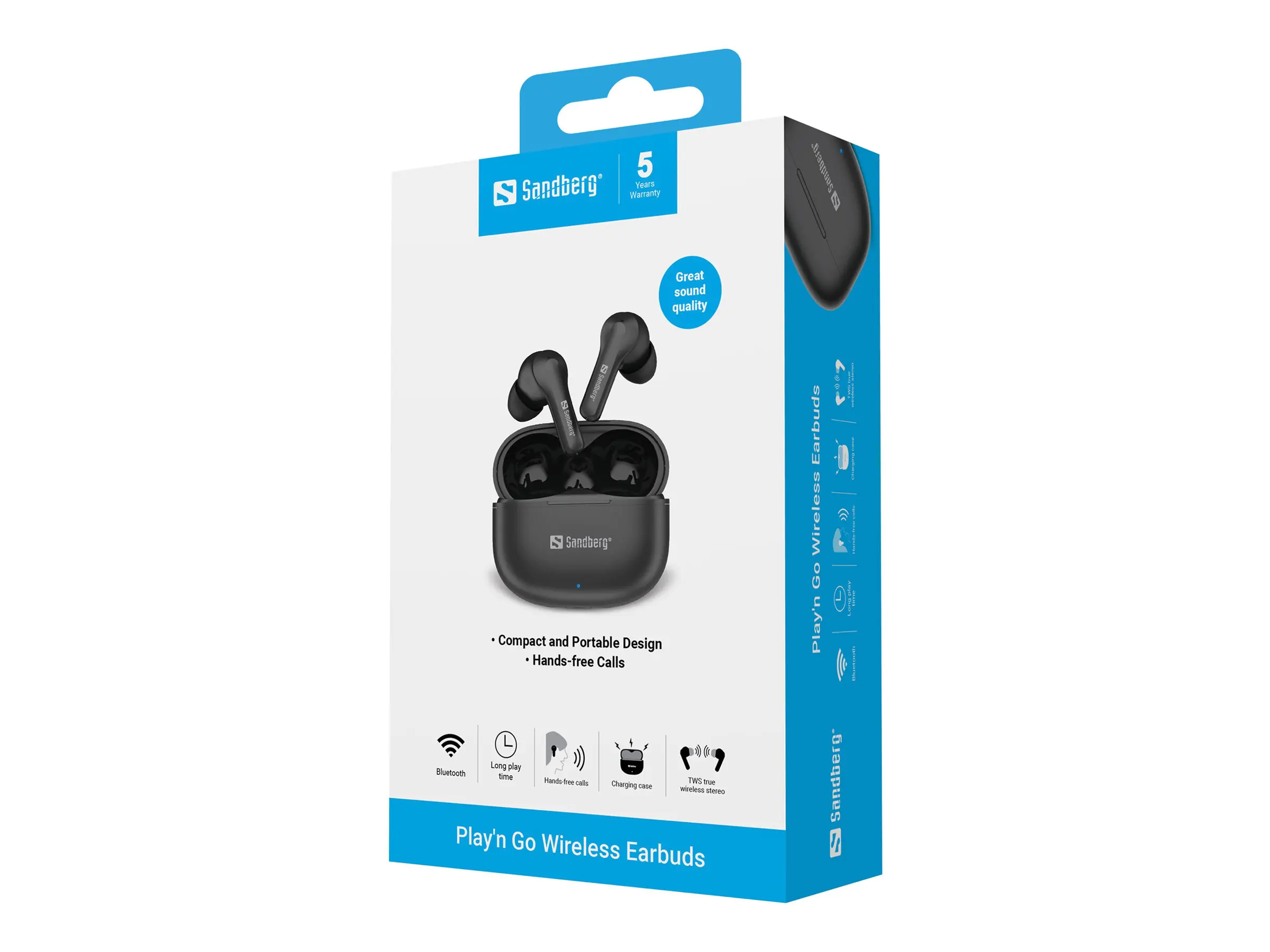 SANDBERG Play and Go Wireless Earbuds - Kopfhörer - 20 KHz