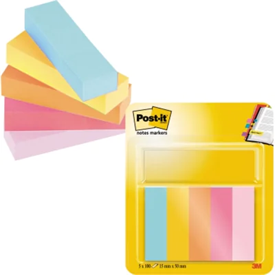 Post-it Haftstreifen Page Marker 670-5-BEA sortiert 5x100Bl./Pack.