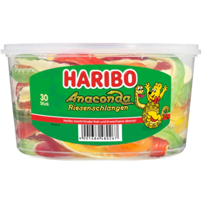 HARIBO Fruchtgummi Anaconda Riesenschlangen 1.200 g/Pack.
