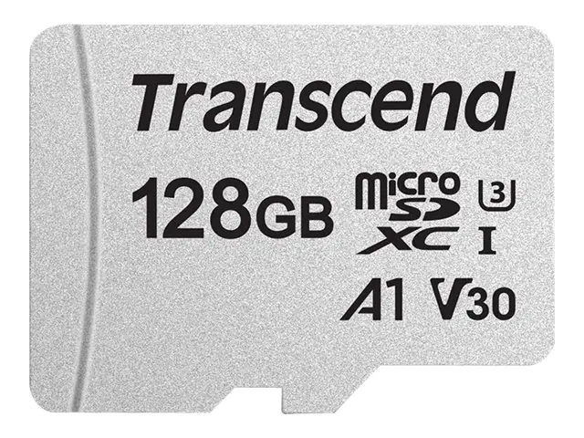 Transcend 300S - Flash-Speicherkarte - 128 GB - A1 / Video Class V30 / UHS-I U3 - microSDXC