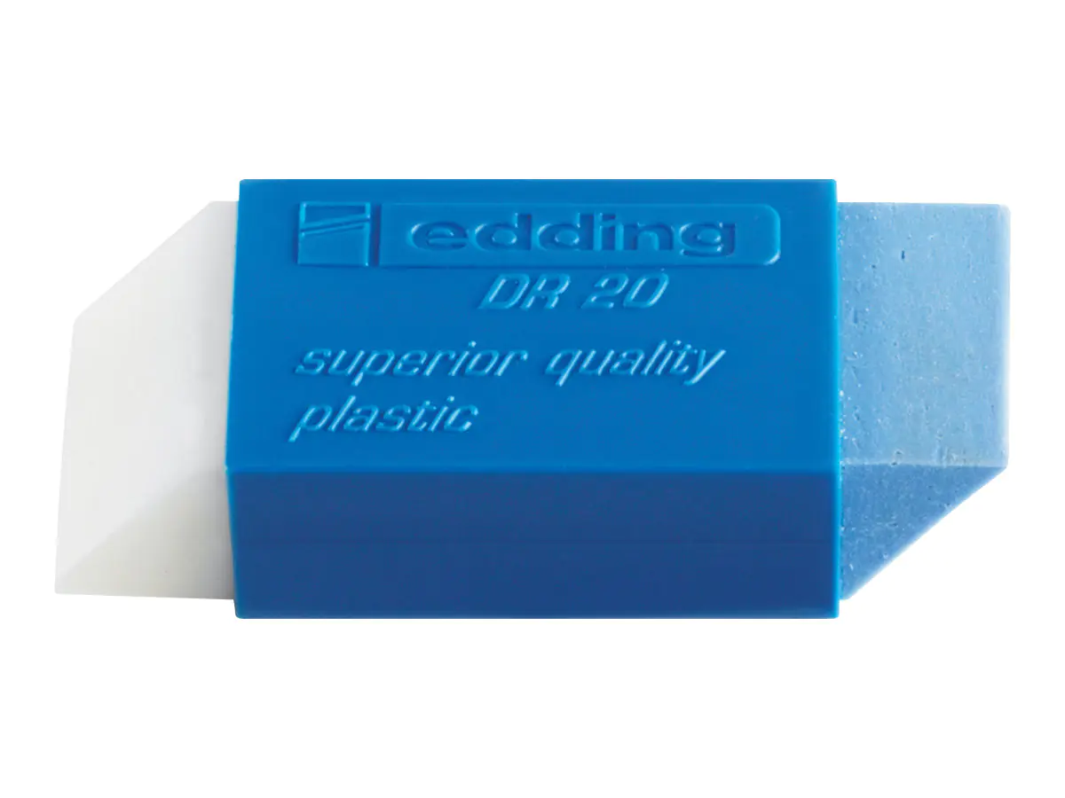 EDDING DR 20 - Radierer - weiß, Blau - Kunststoff 4-DR20