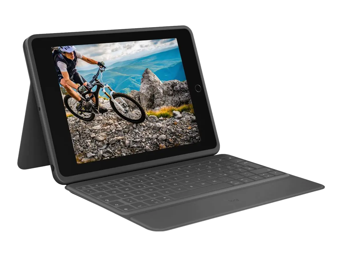 Logitech Rugged Folio - Tastatur und Foliohülle - Apple Smart connector - QWERTY - GB - Graphite - für Apple 10.9-inch iPad (10. Generation)