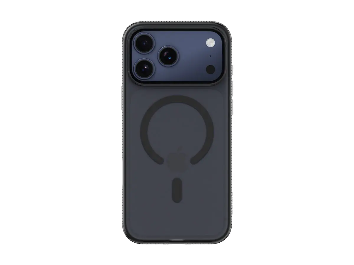 Belkin SheerForce Grip Series - Hintere Abdeckung für Mobiltelefon - MagSafe-Kompatibilität - aus recycelten Materialien hergestellt - Schwarz - für Apple iPhone 17 Pro Max