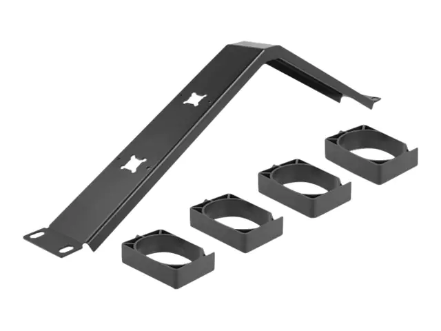Delock Kabelführungsplatte für Schaltschrank - Schwarz - 1U - 48.3 cm (19")