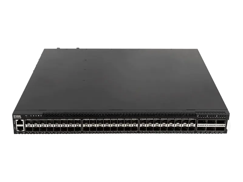 D-Link DXS 3610-54S - Switch - L3 - managed - 48 x 10 Gigabit SFP+ + 6 x 40 Gigabit QSFP+ / 100 Gigabit QSFP28 - Luftstrom von vorne nach hinten - an Rack montierbar