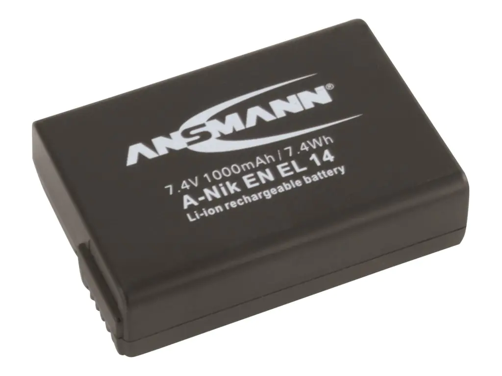 ANSMANN A-Nik EN EL 14 - Batterie - Li-Ion - 1000 mAh - für Nikon D3200, D5100, D5200, D5300, D5500, D5600, Df; Coolpix P7000, P7100, P7700, P7800