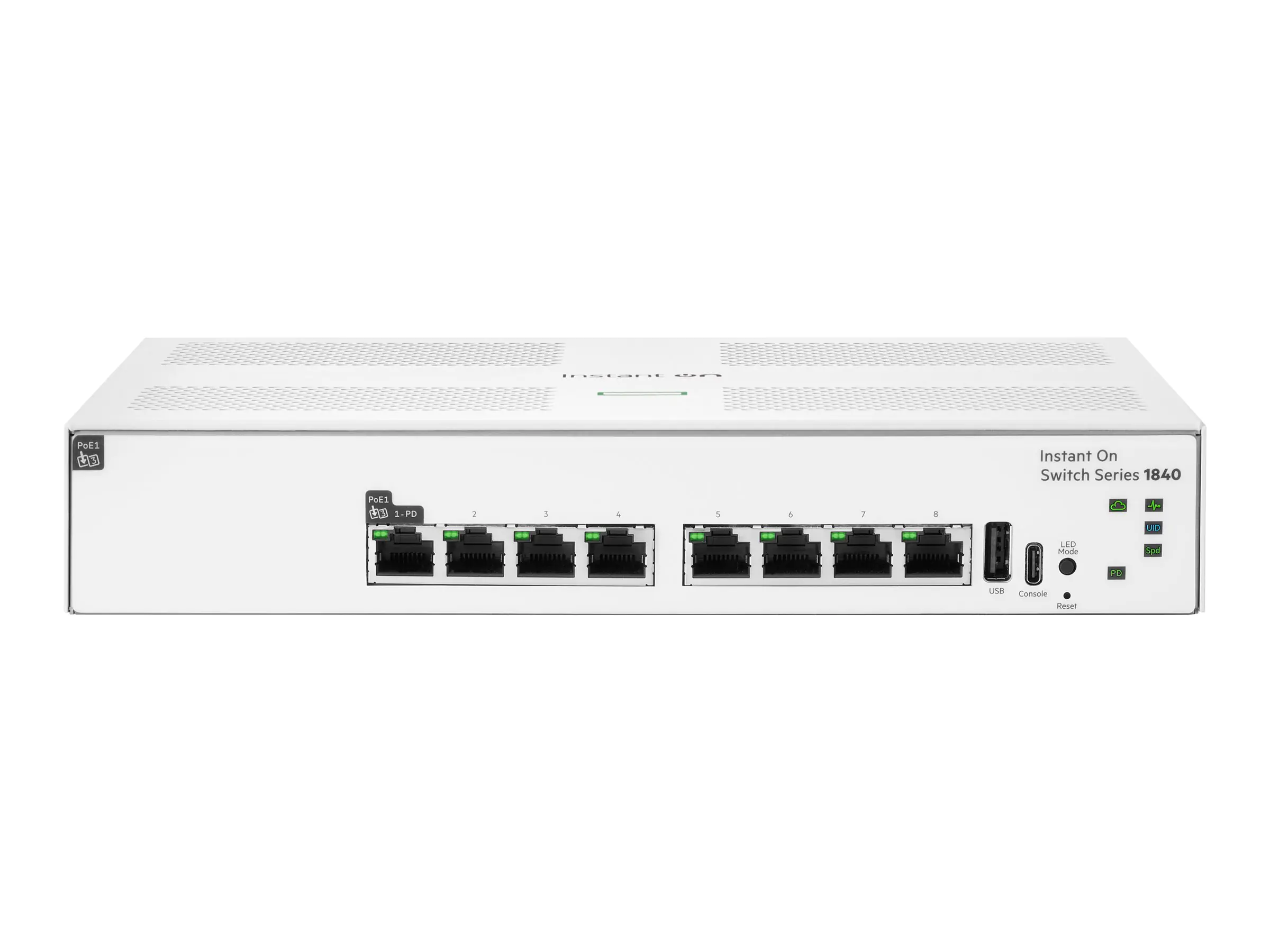 HPE Networking Instant On 1840 8p Gigabit 1p CL3 PD - Switch - managed - 7 x 10/100/1000 + 1 x 10