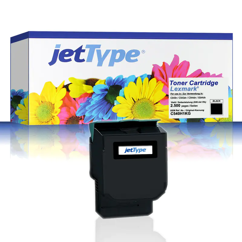 jetType Toner kompatibel zu Lexmark C540H1KG schwarz 2.500 Seiten 1 Stück