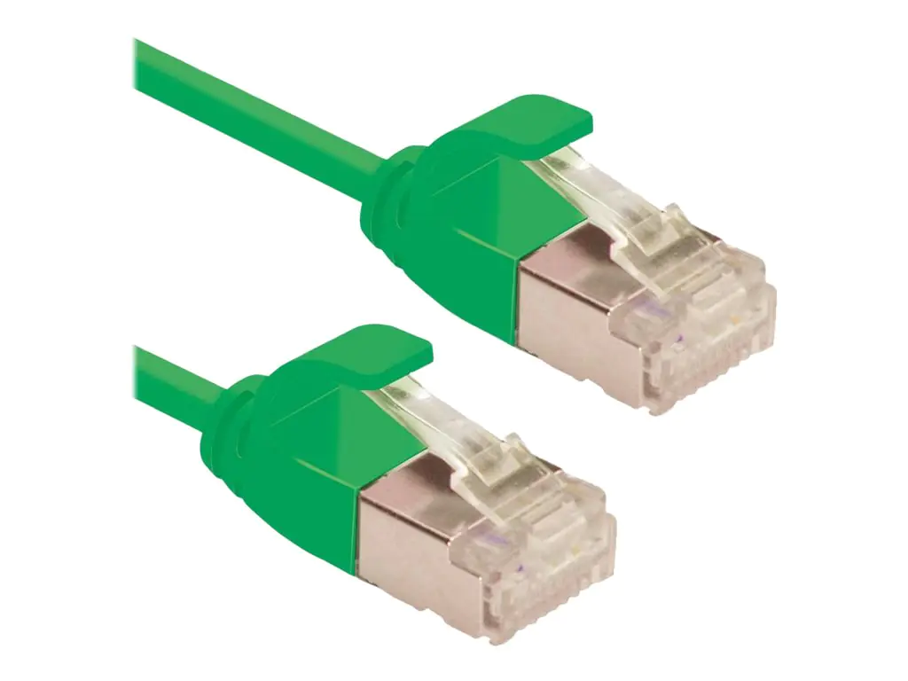 Roline Green - Patch-Kabel - RJ-45 (M) zu RJ-45 (M) - 50 cm - U/FTP - CAT 6a - halogenfrei, geformt, ohne Haken, verseilt - grün