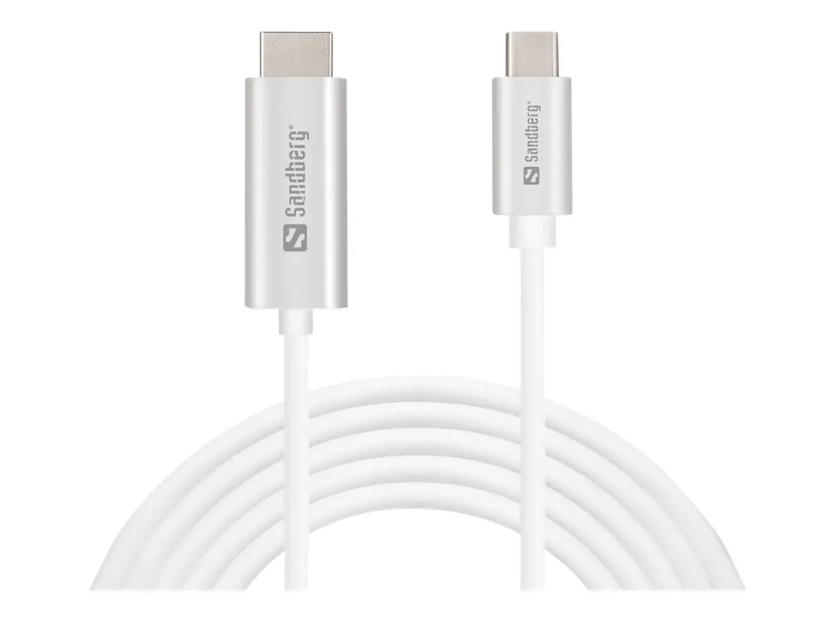Sandberg - Video- / Audiokabel - 24 pin USB-C männlich zu HDMI männlich - 2 m - 4K Unterstützung
