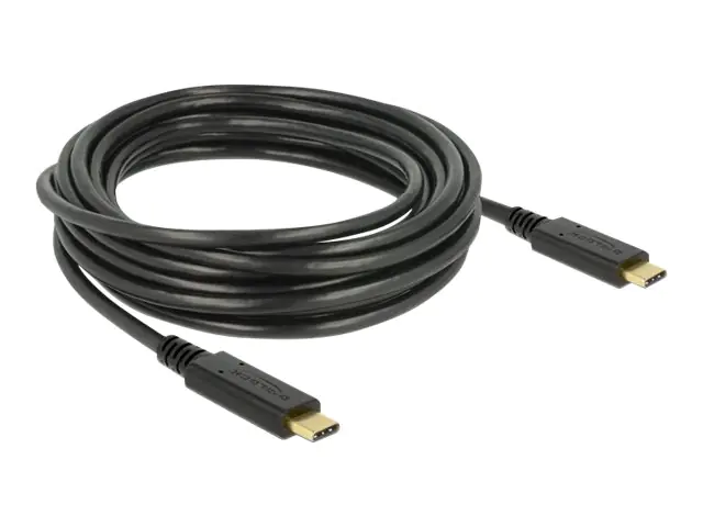 Delock - USB-Kabel - 24 pin USB-C (M) zu 24 pin USB-C (M) - USB 2.0 - 3 A - 4 m - Schwarz