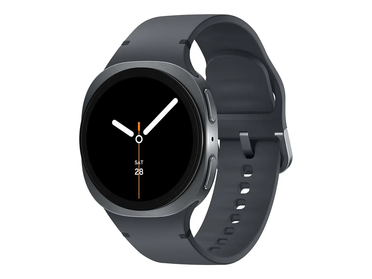 Samsung Galaxy Watch8 - 40 mm - Carbon-Schwarz - intelligente Uhr mit Sportband - Gummi - Graphit