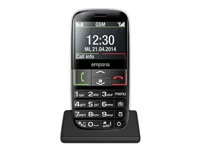 EmporiaEUPHORIA - Feature Phone - microSD slot - LCD-Anzeige - 240 x 320 Pixel - rear camera 2 MP - Schwarz