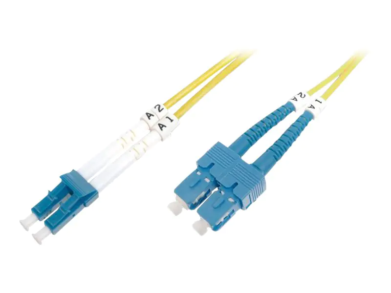 Digitus - Patch-Kabel - LC/PC Einzelmodus (M) zu SC/APC Einzelmodus (M) - 5 m - Glasfaser - Duplex - 9/125 Mikrometer - OS1 - halogenfrei - Gelb