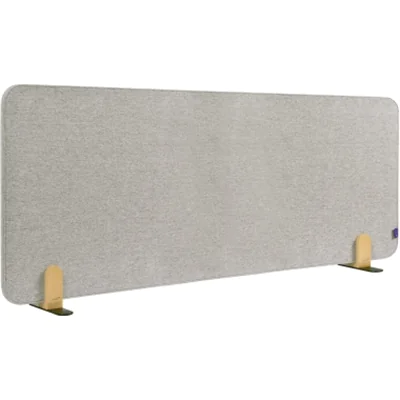 LEGAMASTER ELEMENTS Tischtrennwand akustik 60x160cm grau Halterungen, Schreibtisch-Trennwand, Grau, 1600 x 21 mm, Stoff, B - s2 d0, FSC C158462 7-209832