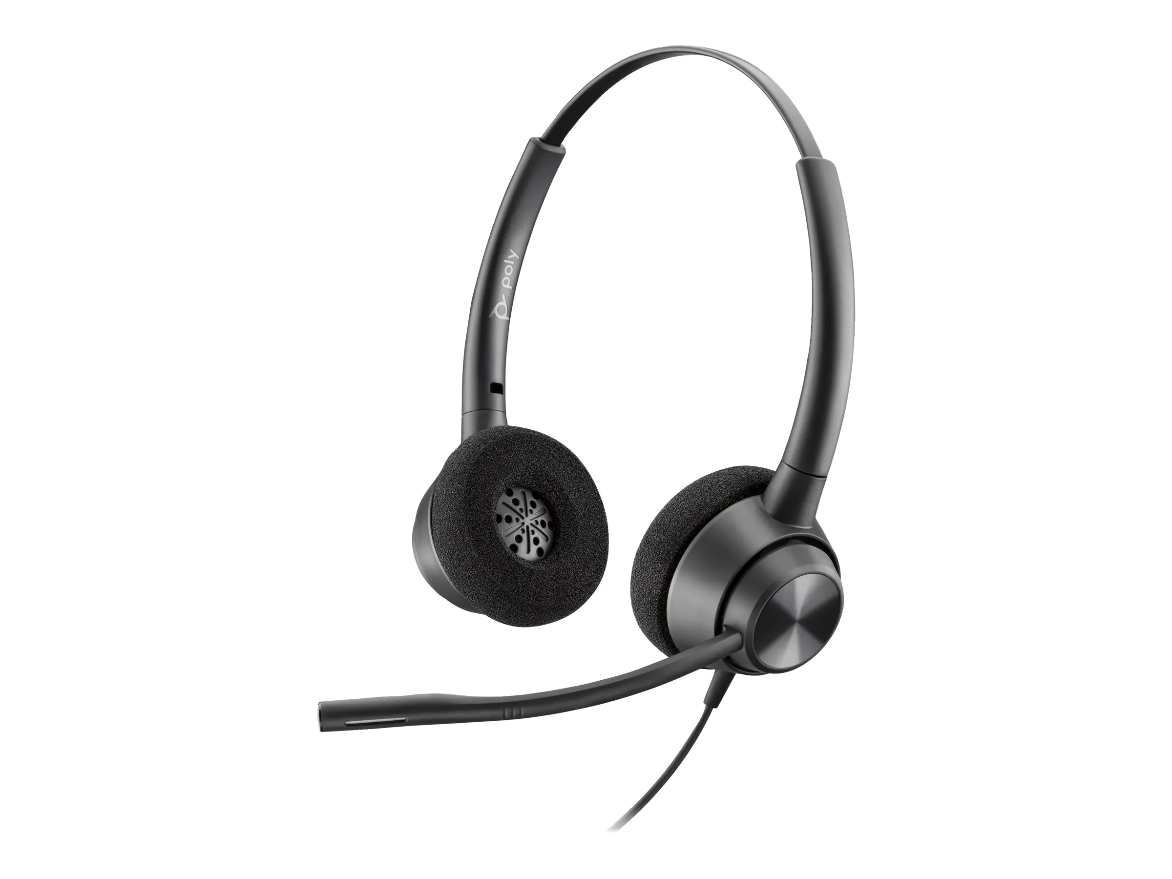 Poly EncorePro 320 - EncorePro 300 series - Headset - On-Ear - kabelgebunden - Quick Disconnect - Schwarz - TAA-konform - Zertifiziert für Skype für Unternehmen
