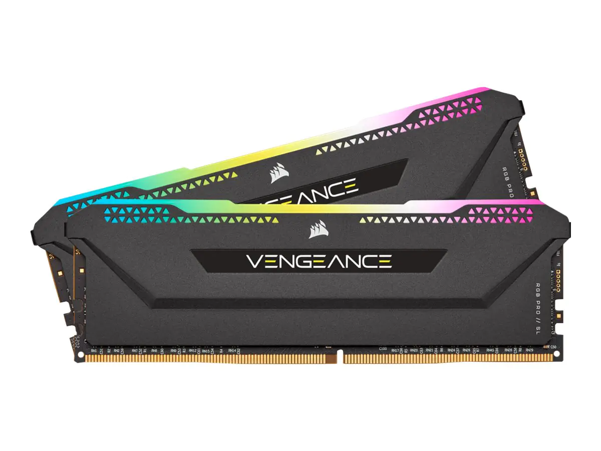 CORSAIR Vengeance RGB PRO SL - DDR4 - Kit - 32 GB: 2 x 16 GB - DIMM 288-PIN - 3600 MHz / PC4-28800 - CL18 - 1.35 V - ungepuffert - non-ECC - Schwarz - für Komplett Office Micro R9