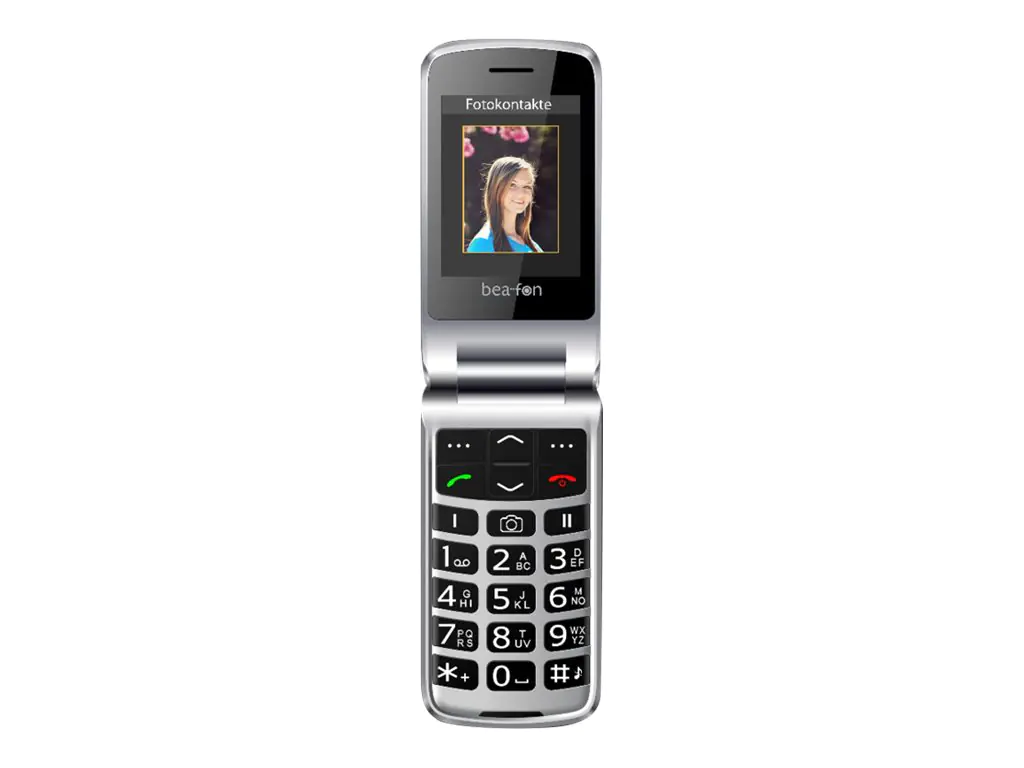 Bea-fon Silver Line SL595 - Feature phone - microSD slot - LCD-Anzeige - 320 x 240 Pixel - rear camera 1,3 MP - Schwarz, Silber