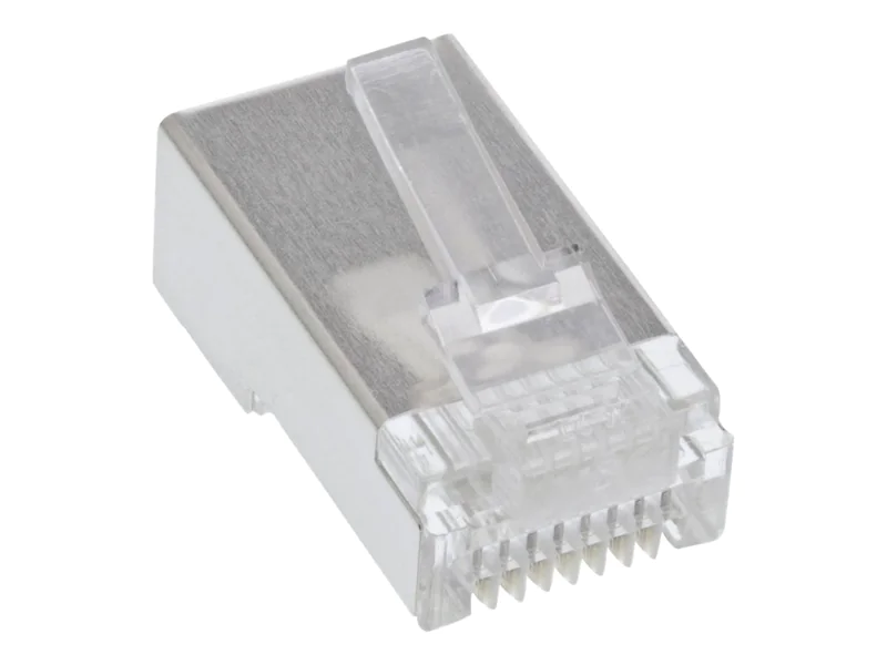 InLine Modularstecker 8P8C RJ45 z. Crimpen auf Rundkabel - geschirmt - 100er Pack 73098T