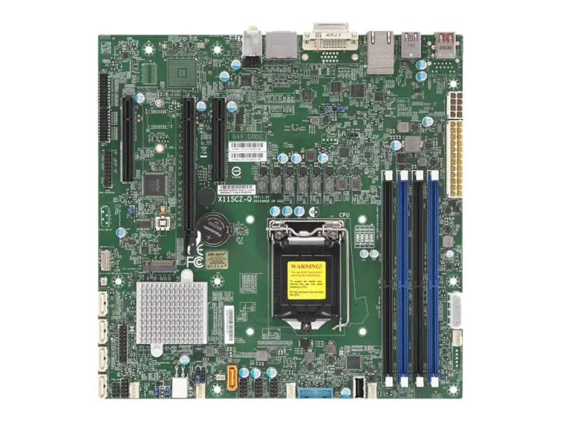 Supermicro X11SCZ-Q - Motherboard - micro ATX - LGA1151 Socket - Q370 Chipsatz - USB 3.0, USB 3.1,