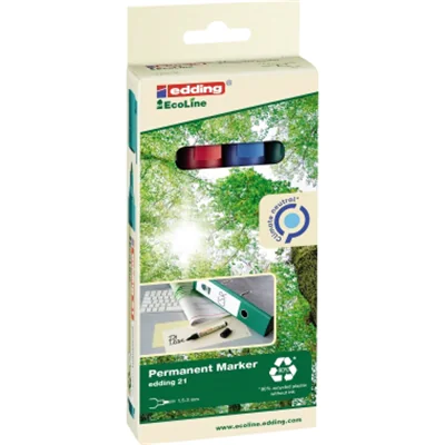 edding Permanentmarker 21 EcoLine 4-21-4 1,5-3 mm 4 St./Pack.