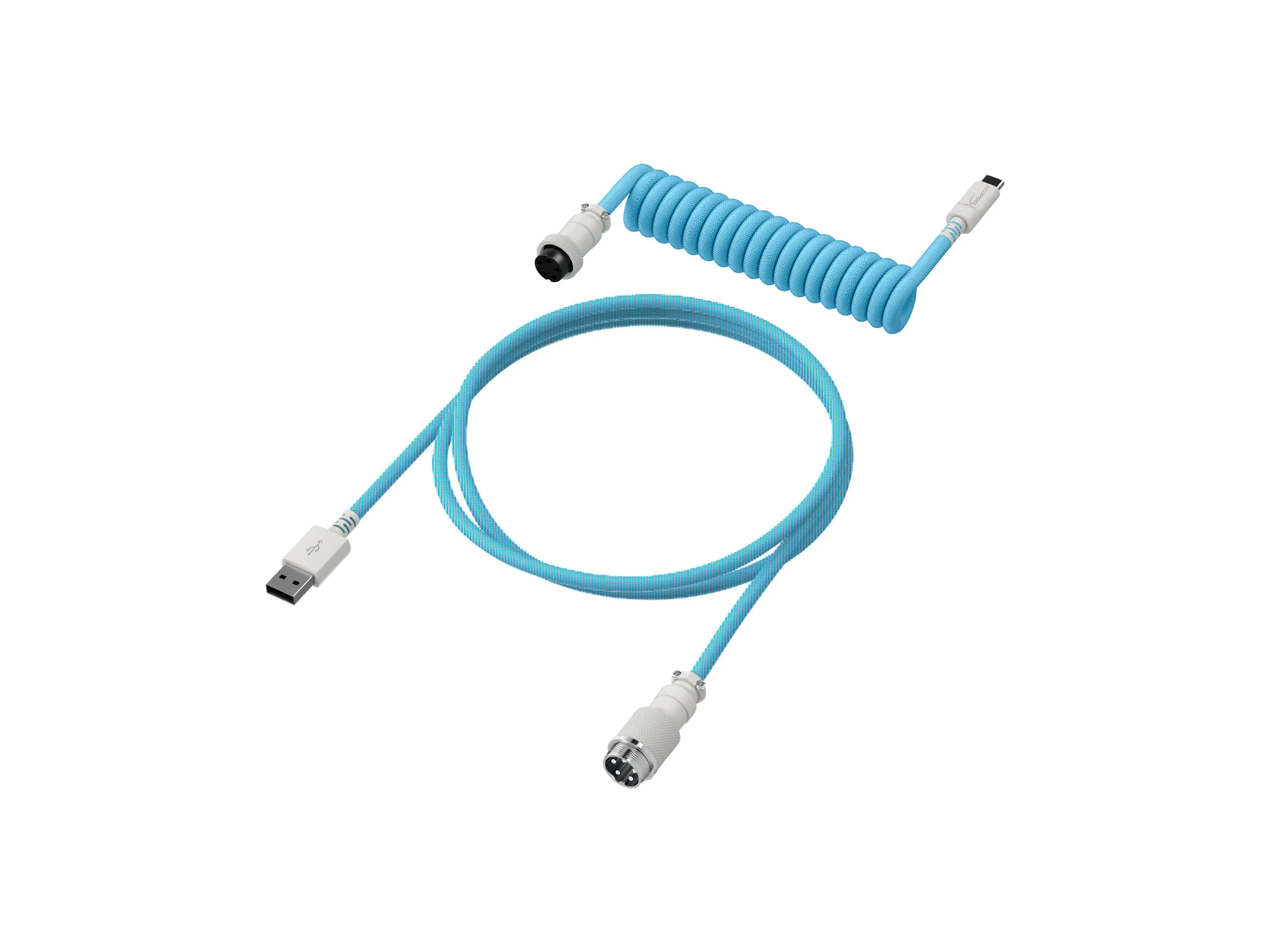 HyperX USB-Kabel - 1.37 m - gewickelt - weiß