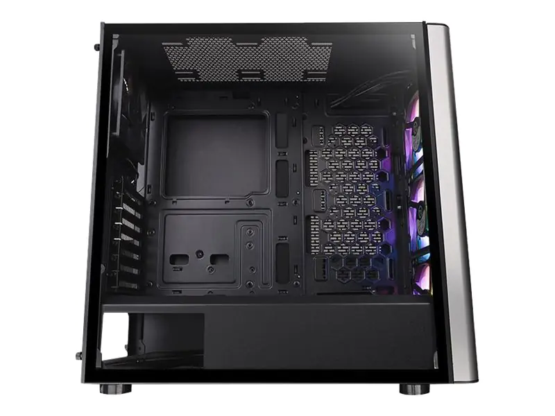 Thermaltake Level 20 MT ARGB - Tower - ATX - Seitenteil mit Fenster (gehärtetes Glas) - keine Spannungsversorgung (PS/2) - Schwarz - USB/Audio