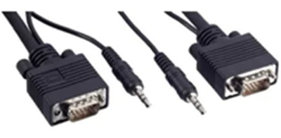 Bachmann VGA + 3.5mm M/M - 3m - 3 m - VGA (D-Sub) - VGA (D-Sub) - Männlich - Männlich - Schwarz