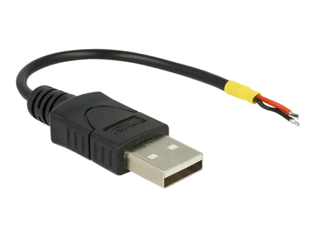 DeLOCK - USB-Kabel - USB (M) bis Hardwire 2-Kabel - USB 2.0 - 5 V - 10 cm - Schwarz
