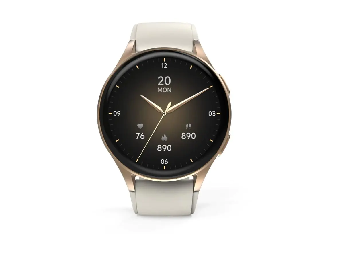 Hama 8900 - Gold-Aluminiumlegierung - intelligente Uhr mit Armband - beige - Anzeige