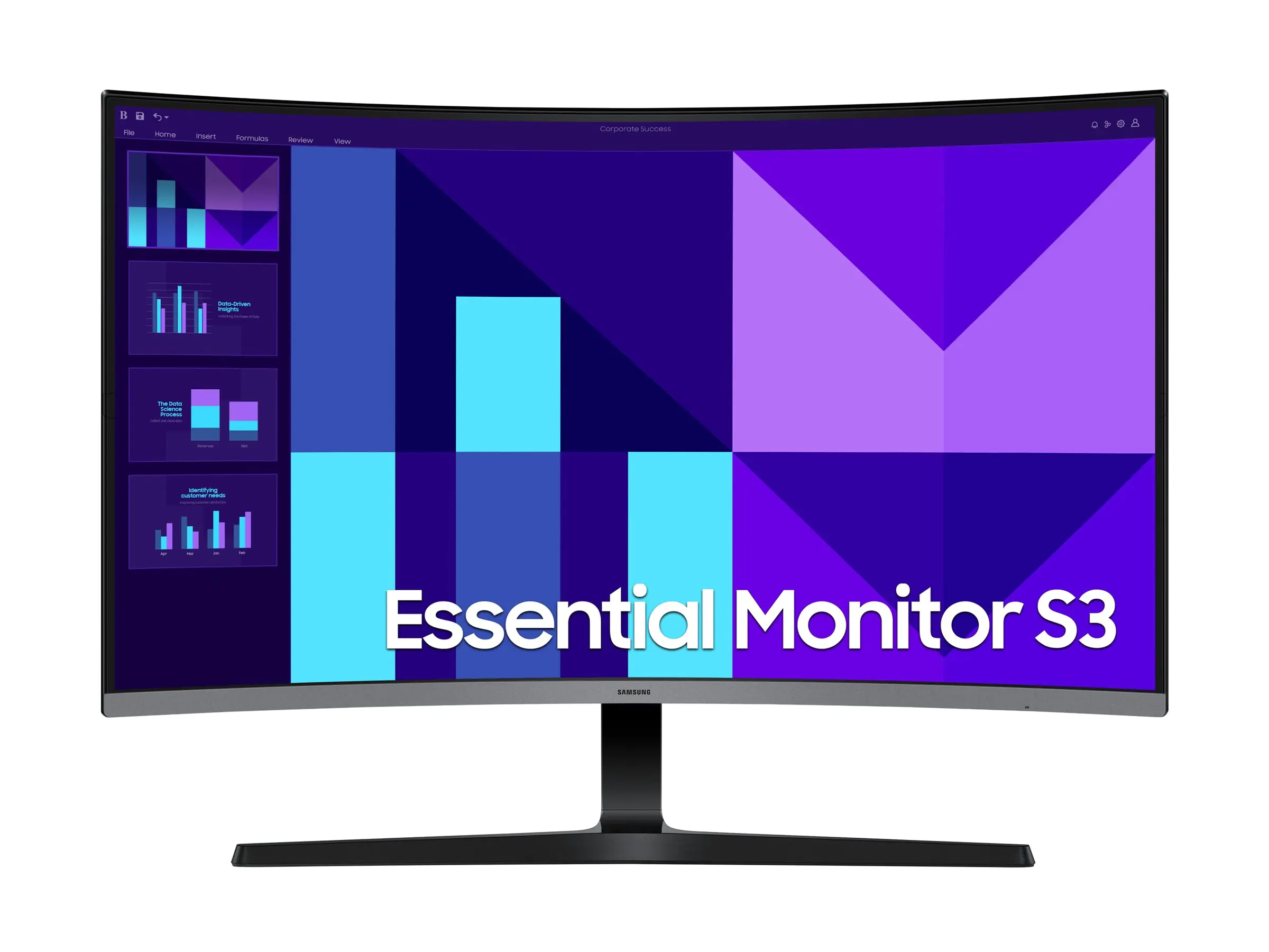 Samsung Essential S3 S32D396GAU - S39GD Series - LED-Monitor - gebogen - 81.3 cm (32") LS32D396GAUXEN