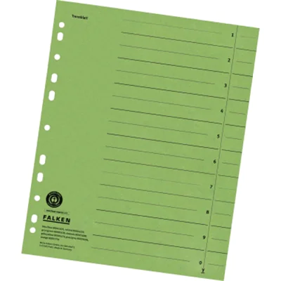 Falken Trennblatt DIN A4 Manilakarton grün schwarz