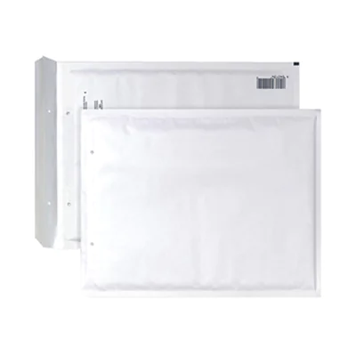 AIRPRO Luftpolstertasche W/20 mit Haftklebung, Lochung für Klammer Kraftpapier weiß 50 St./Pack.
