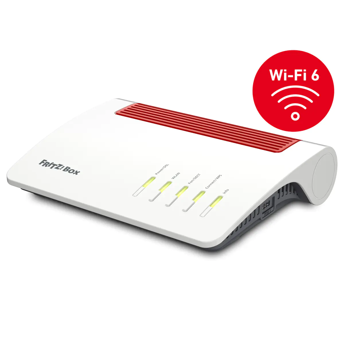 AVM FRITZ!Box 7590 AX - Wireless Router - DSL-Modem - 4-Port-Switch - GigE - Wi-Fi 6 - Dual-Band - VoIP-Telefonadapter (DECT)
