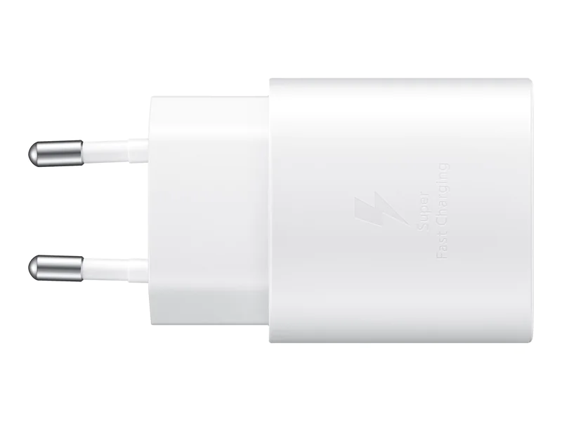 Samsung EP-TA800 - Netzteil - 25 Watt - 3 A - SFC (24 pin USB-C) - weiß - für Galaxy A20, A50, A70, A8s, M30, M40, Note10, S20, S20 5G, S20+ 5G, Z Flip, Z Flip 5G