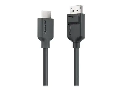 ALOGIC Elements Series - Adapterkabel - DisplayPort männlich zu HDMI männlich - 2 m - Dunkelgrau - Support von 4K 30 Hz, unterstützt 1920 x 1080 bei 144 Hz, Unterstützung für 3D-Video